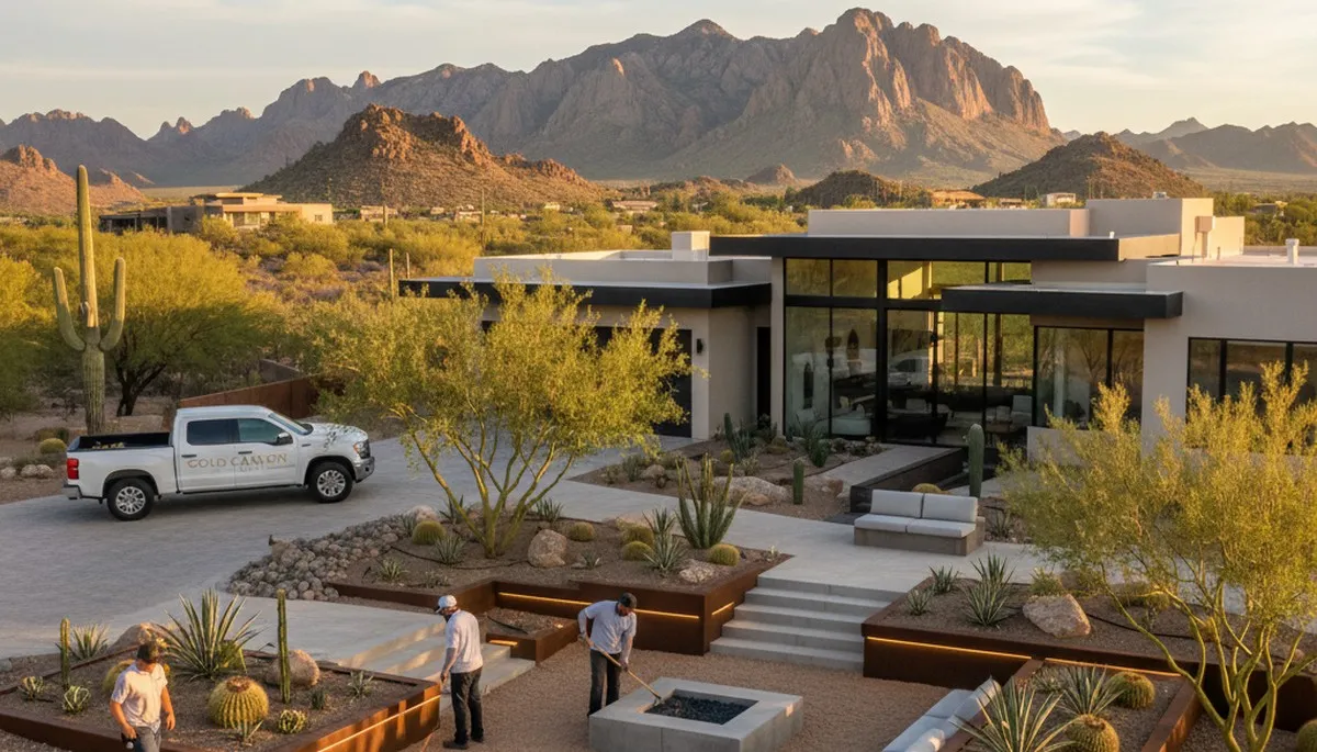 Mesa, AZ landscaping services for residential yards, hardscaping, and desert-friendly outdoor design